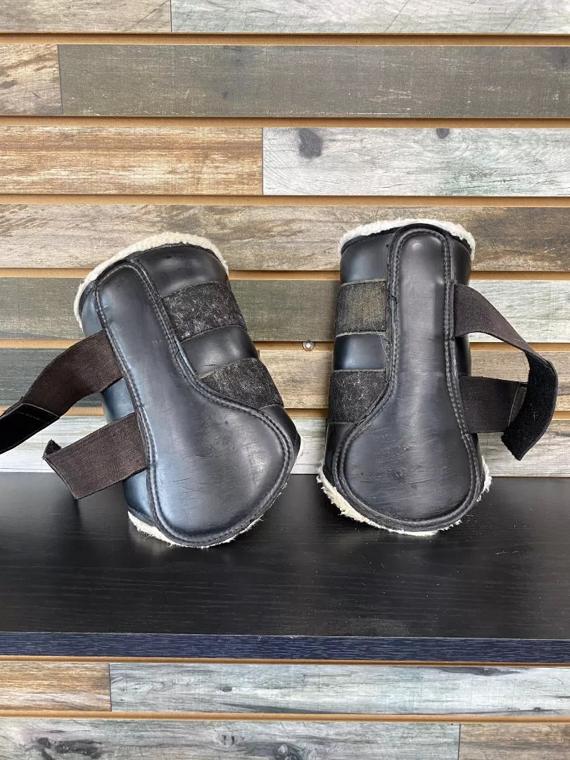USEDFront Brushing Boots with Fleece Horse Black