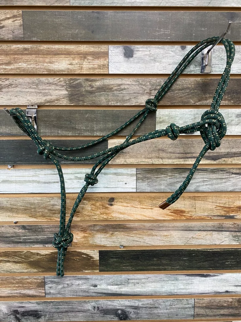 USEDNylon Rope Halter Horse Green/Tan