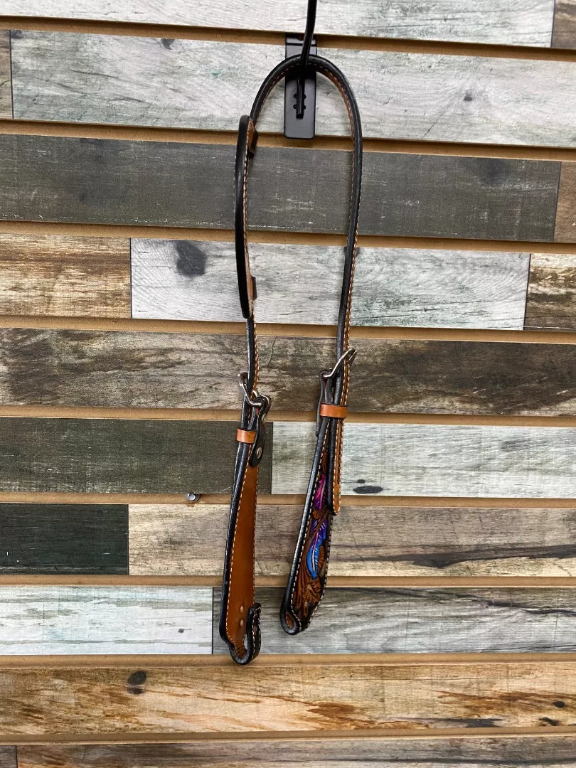 USEDOne Eared Painted Headstall Horse Medium Oil