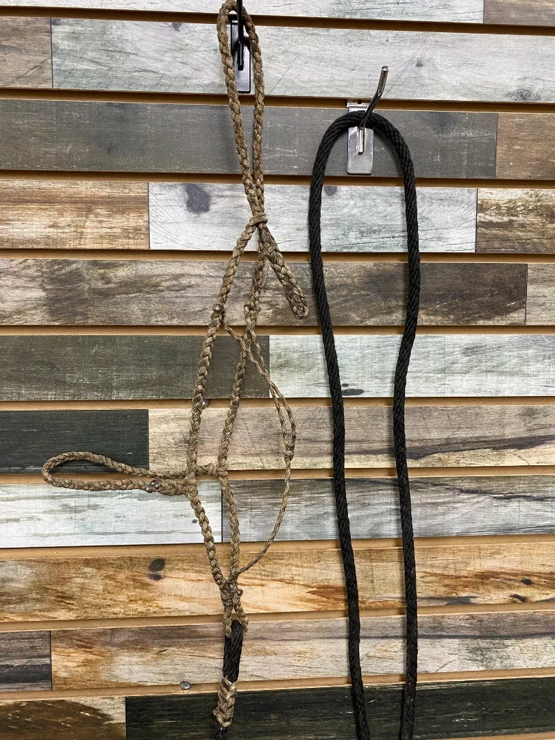 USEDRope Halter/Lead Horse Black/Green/Orange