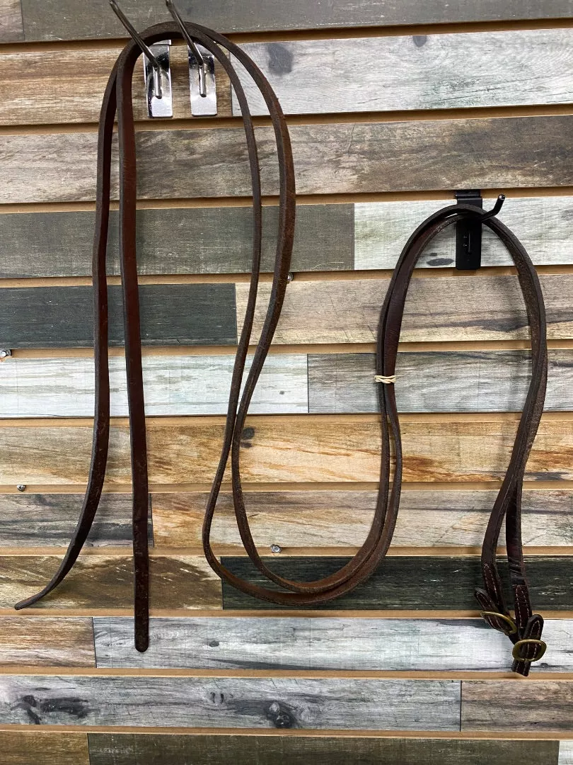 USEDWestern Split Reins with Brass Buckle EndsDark OIl