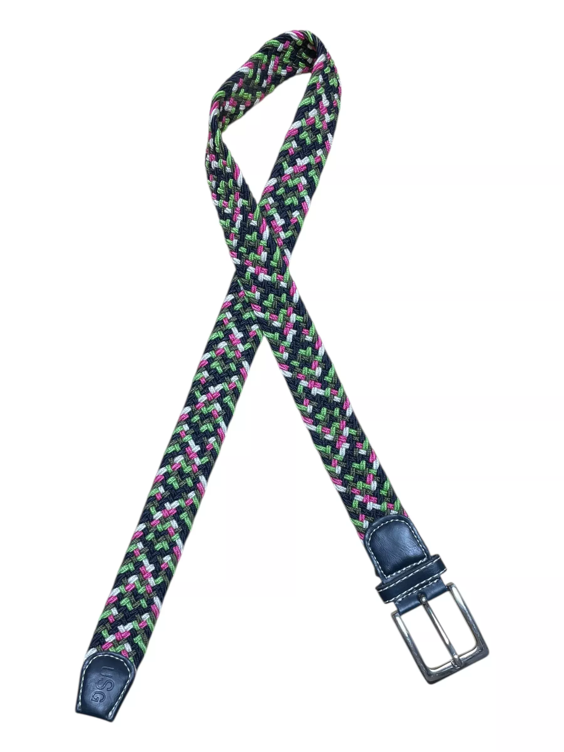 USG Stretch Belt - Green/Navy/Multi - 35 - USED
