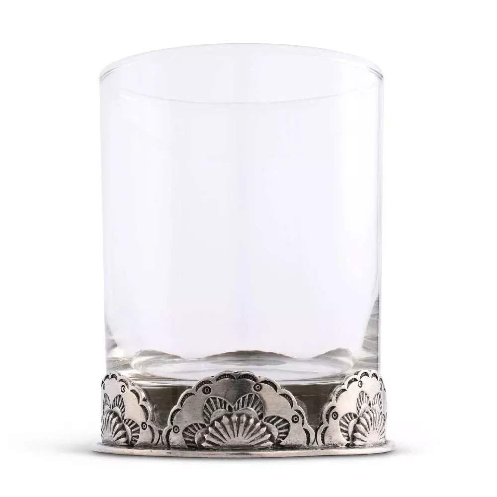 Vagabond House Pewter Western Double Old Fashioned Glass