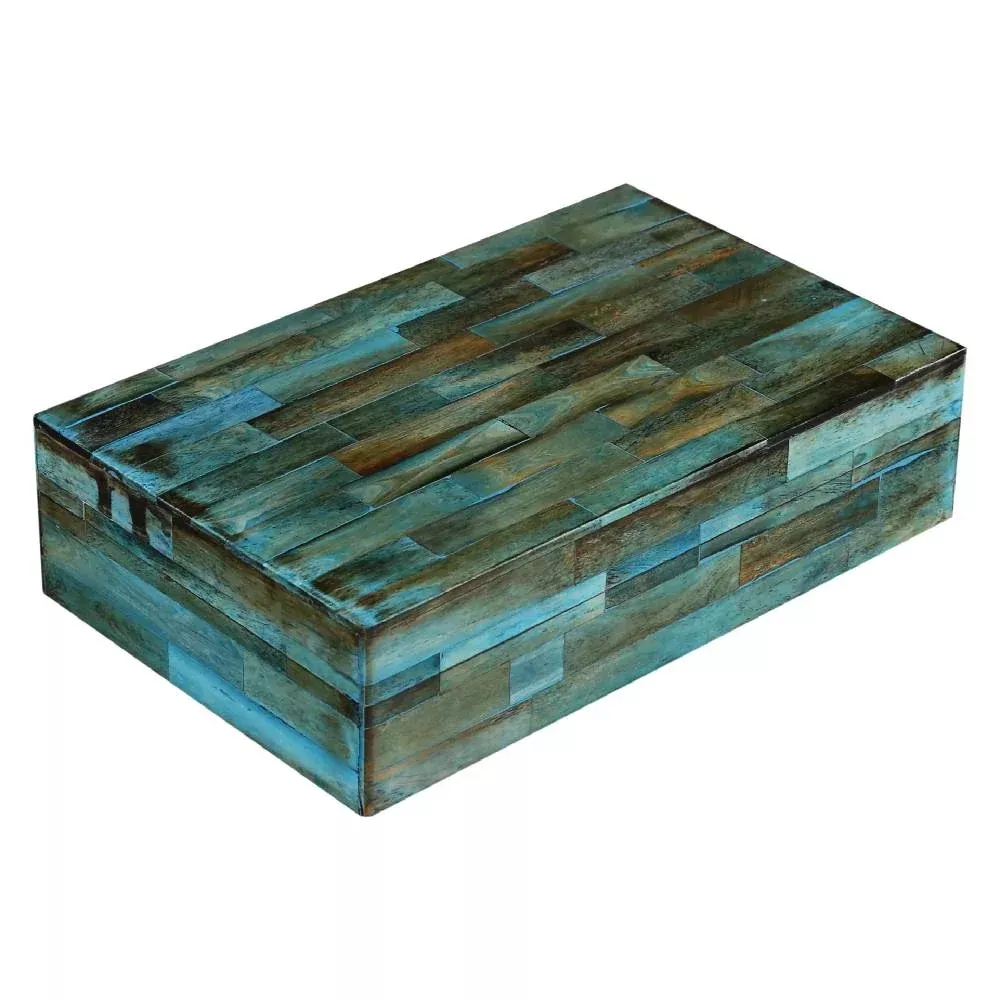 Verdigris Decorative Box - Small (8"x6"x1.5")