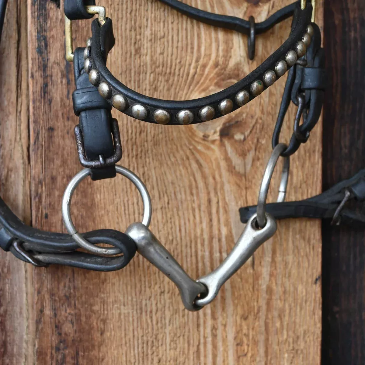 Vintage Driving Bridle w/Glass Rosettes