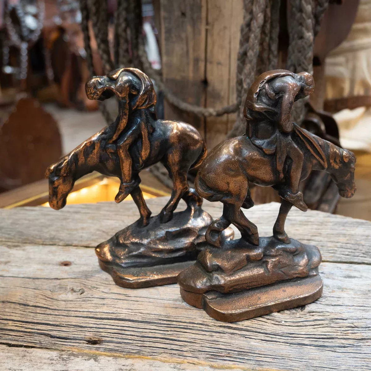 Vintage End of The Trail Bookends