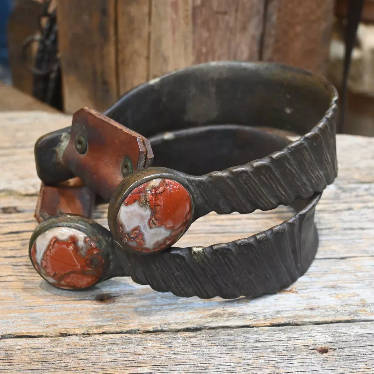 Vintage Jack Bryant Stirrups w/Red Jasper Stones