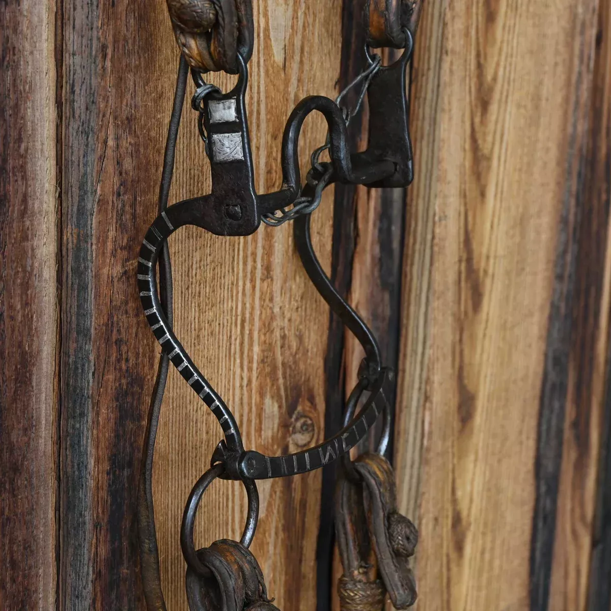 Vintage Peruvian Bridle Rig w/Silver Inlaid Bit