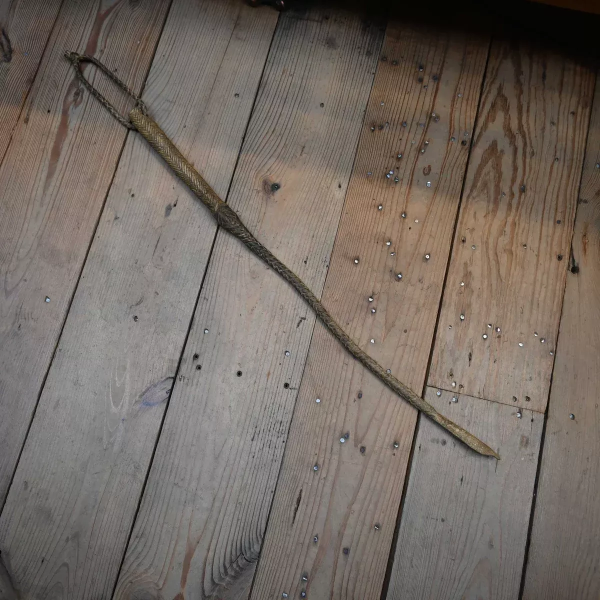 Vintage Rawhide Braided Quirt