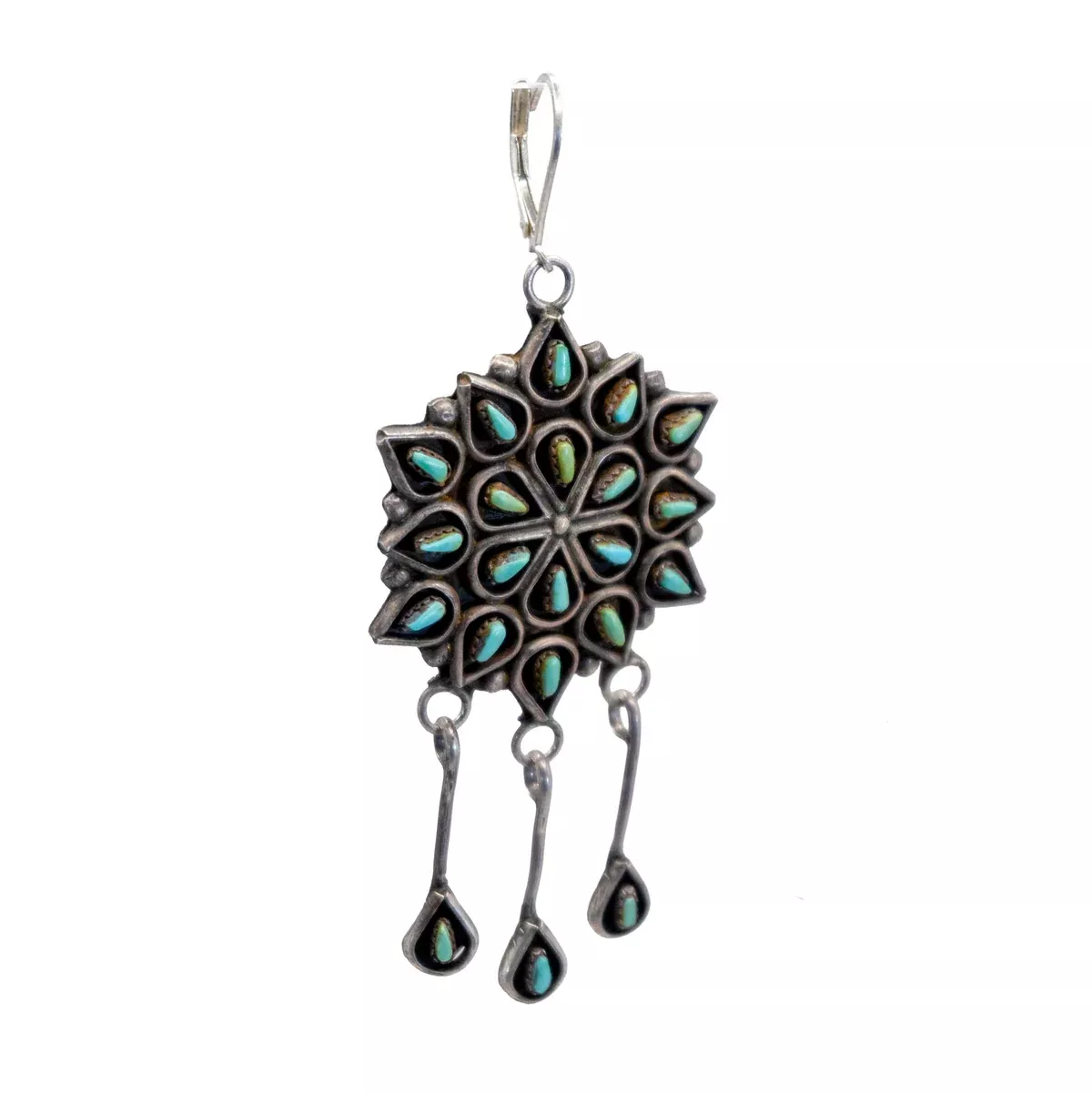 Vintage Shadow Cluster Kingman Earrings