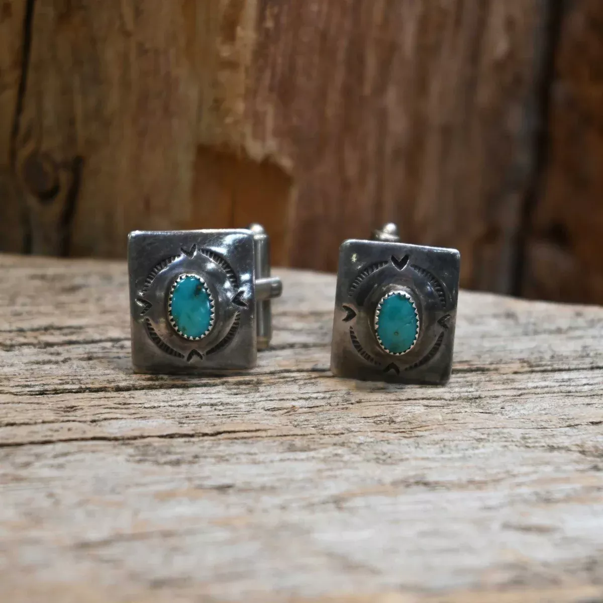 Vintage Turquoise Cuff Links