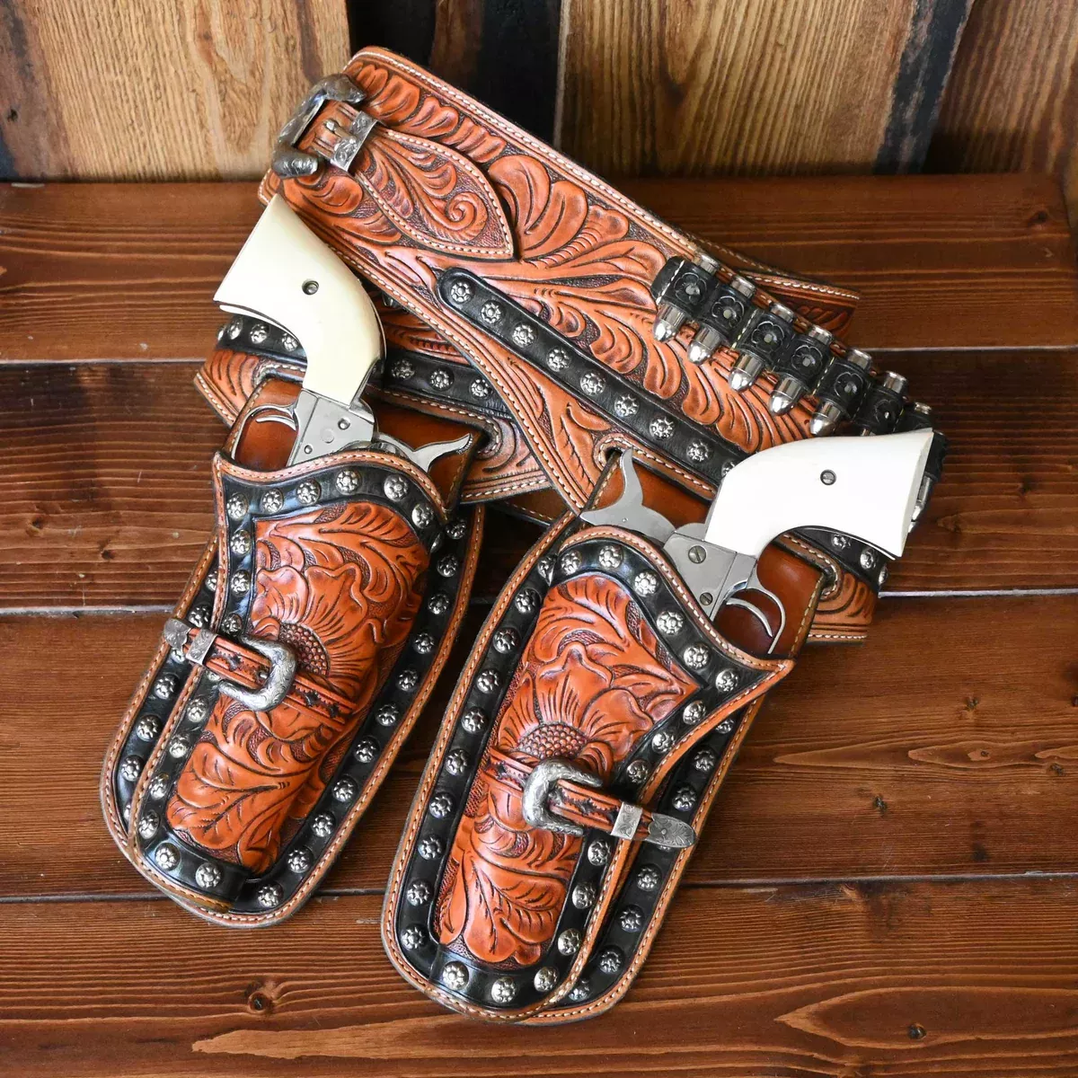Walt Ostin Leather Handmade Gun Holster & Belt Set