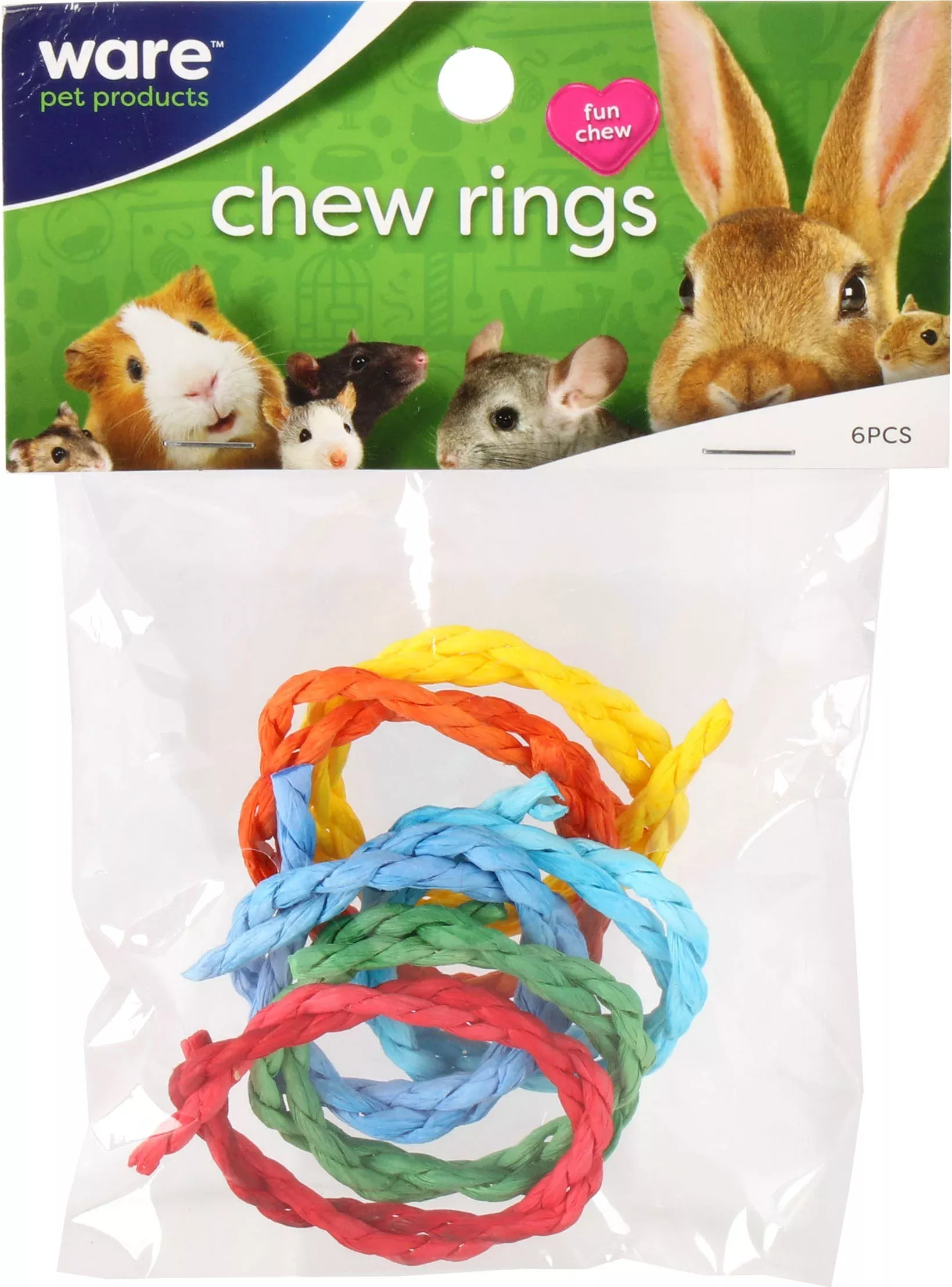 Ware Chew Rings Small Animal Toy 6 Piece