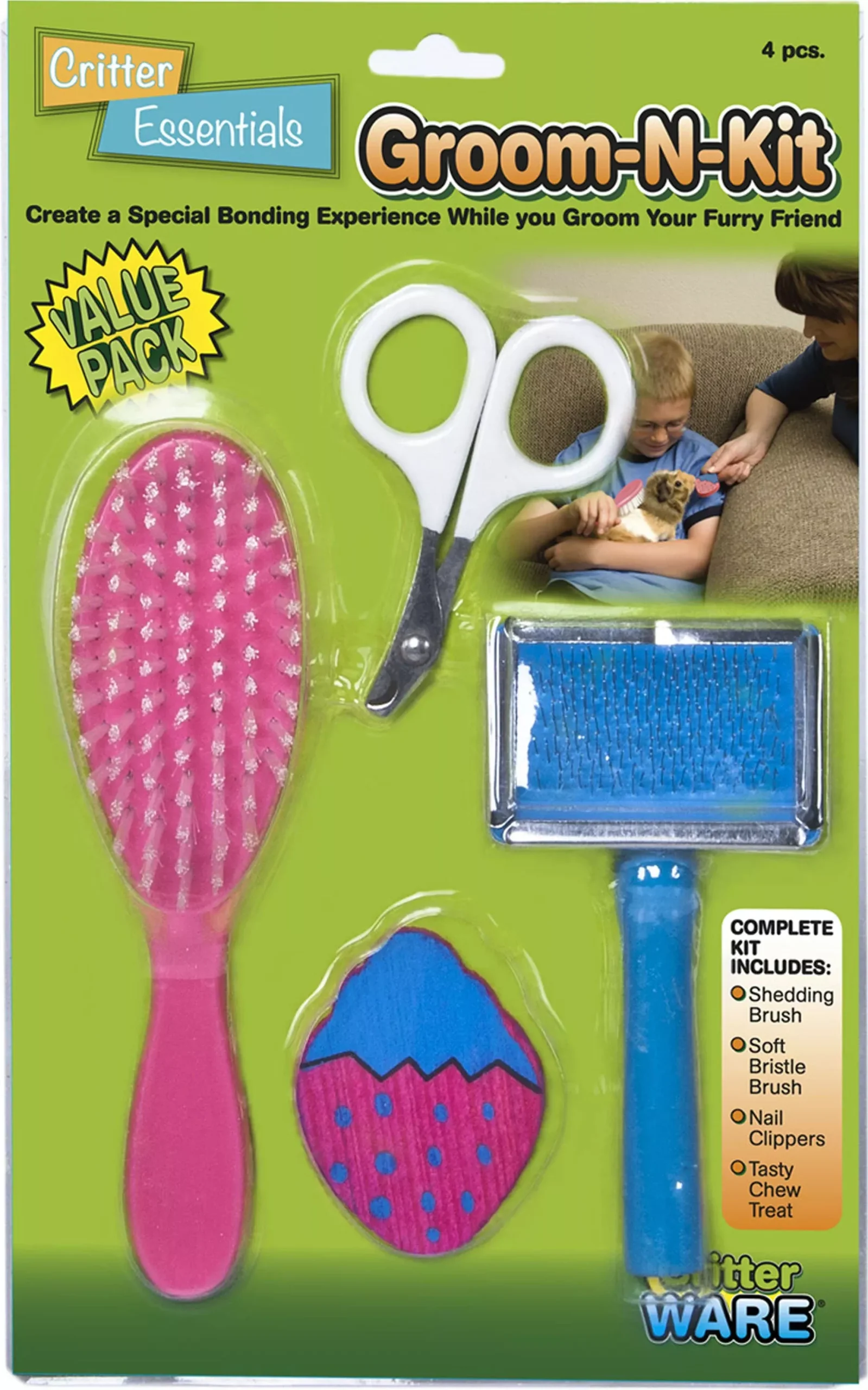 Ware Groom-N-Kit for Small Animals 4 Piece