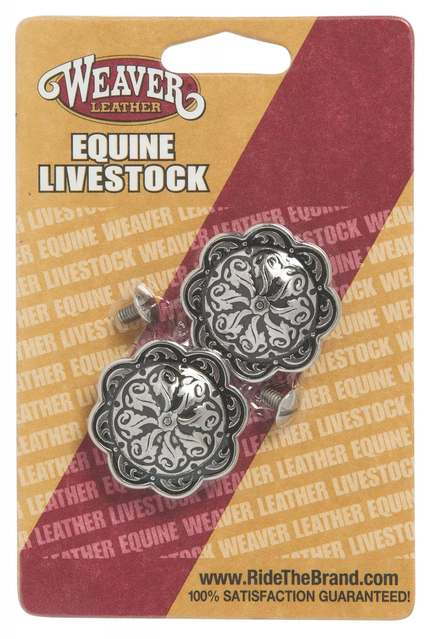Weaver Leather Black Steel Concho with Post