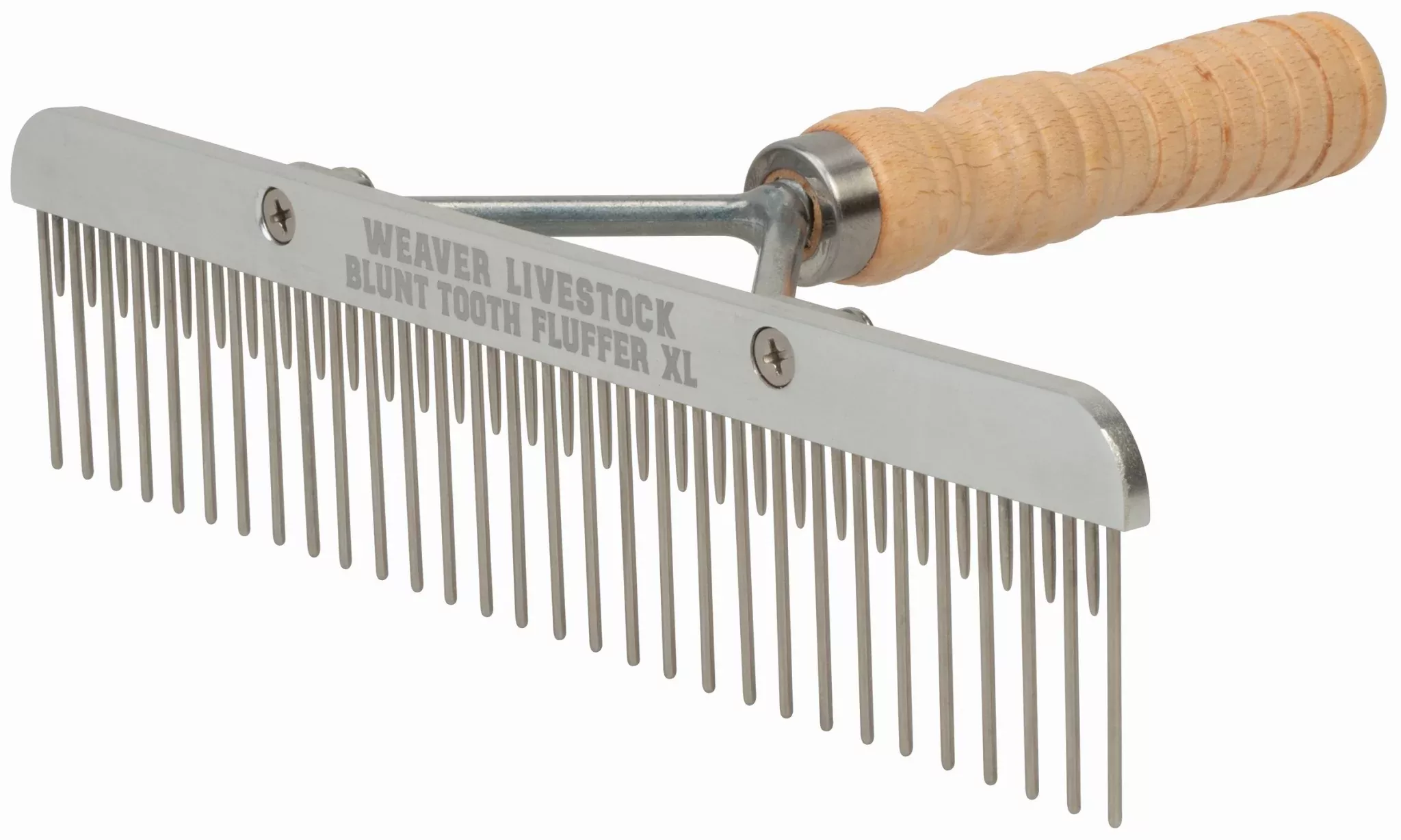 Weaver Leather Blunt Tooth Fluffer Comb with Wood Handle