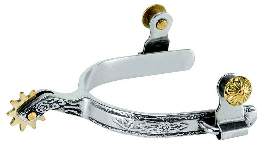Weaver Leather Ladies' Roping Spurs With Engraved Band