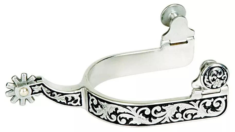 Weaver Leather Ladies' Spurs With Engraving And Black Paint