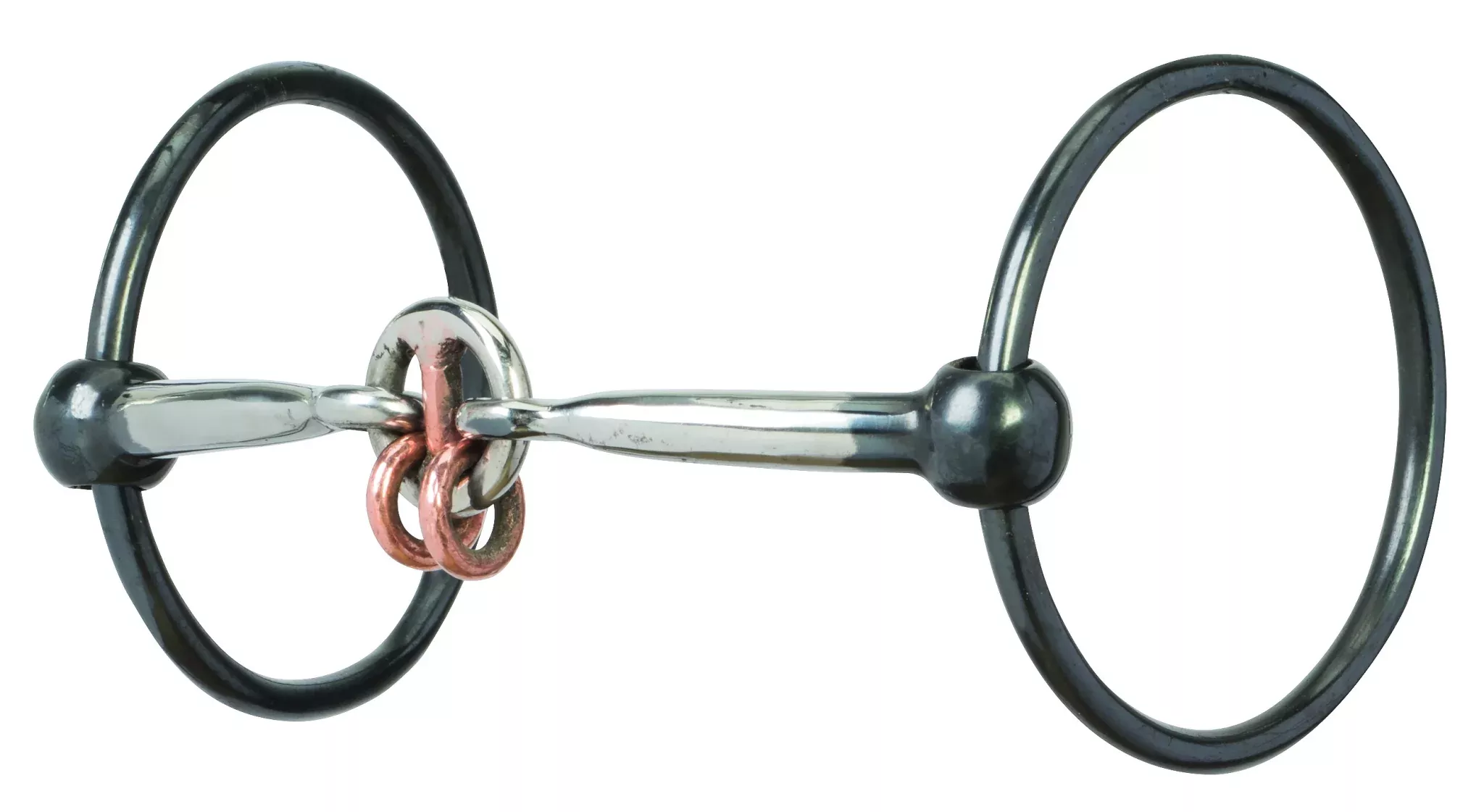 Weaver Ring Snaffle Bit with Sweet Iron Smooth Lifesaver Mouth with Copper Rings