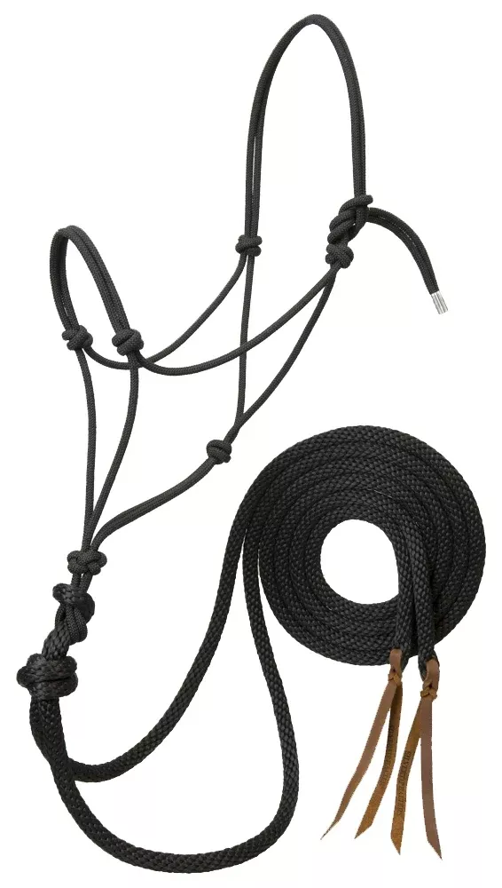 Weaver Silvertip Loping Rope Halter with 8′ Reins