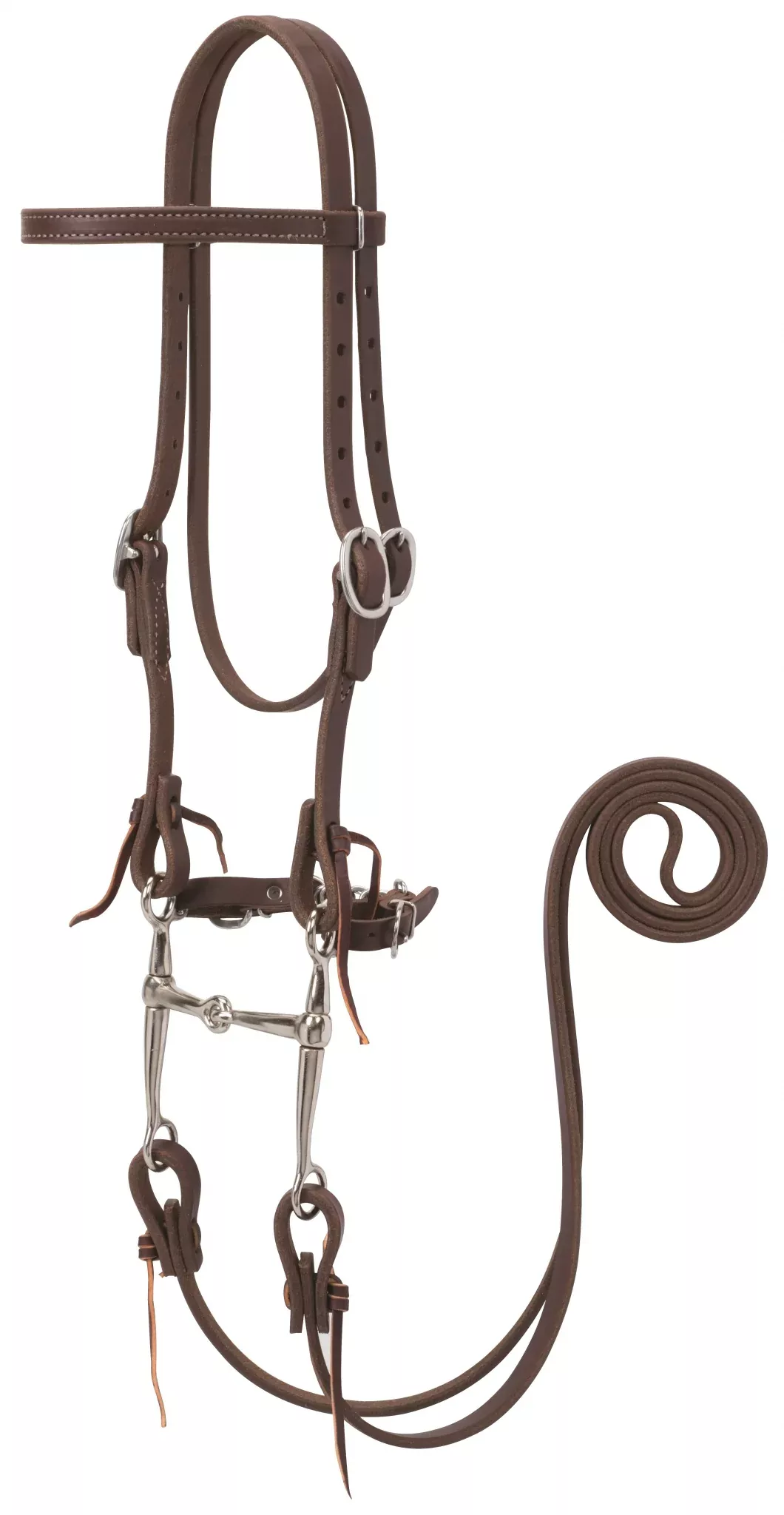 Weaver Working Tack Pony Bridle - 4-1/2" Snaffle Mouth Tom Thumb Bit