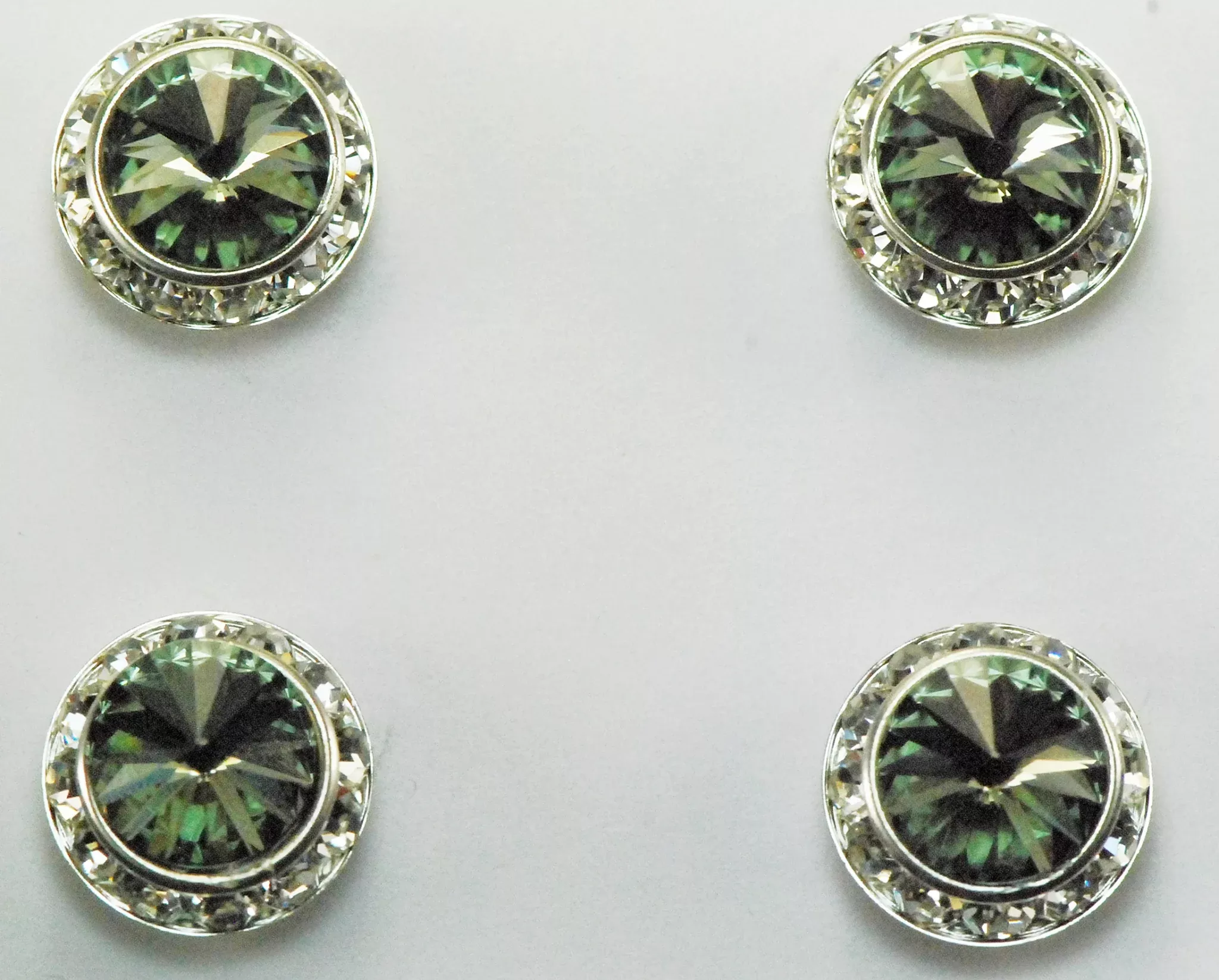 Western Edge Magnet Number Set Of 4 Pins, Black Diamond Crystals