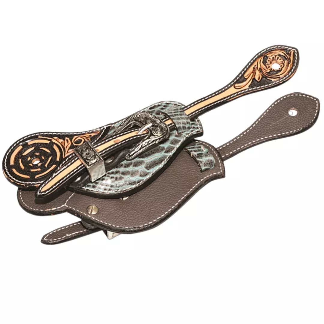 Western Leather Spur Straps - Dayton