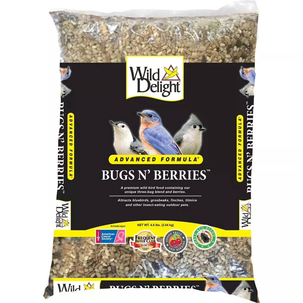 Wild Delight Advanced Formula Bugs N' Berries Bird Food, 4.5 LB