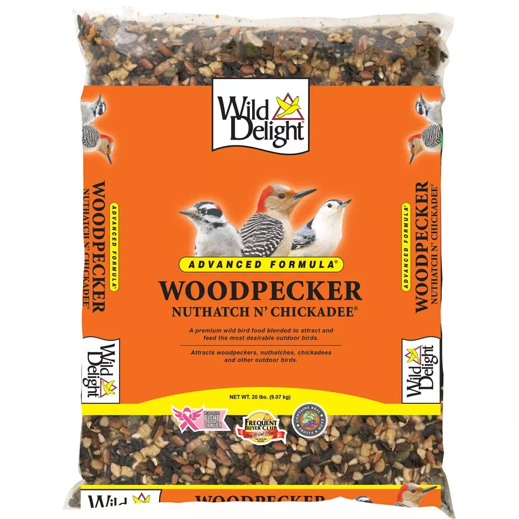 Wild Delight Advanced Formula Woodpecker, Nuthatch N' Chickadee Food, 20 lb