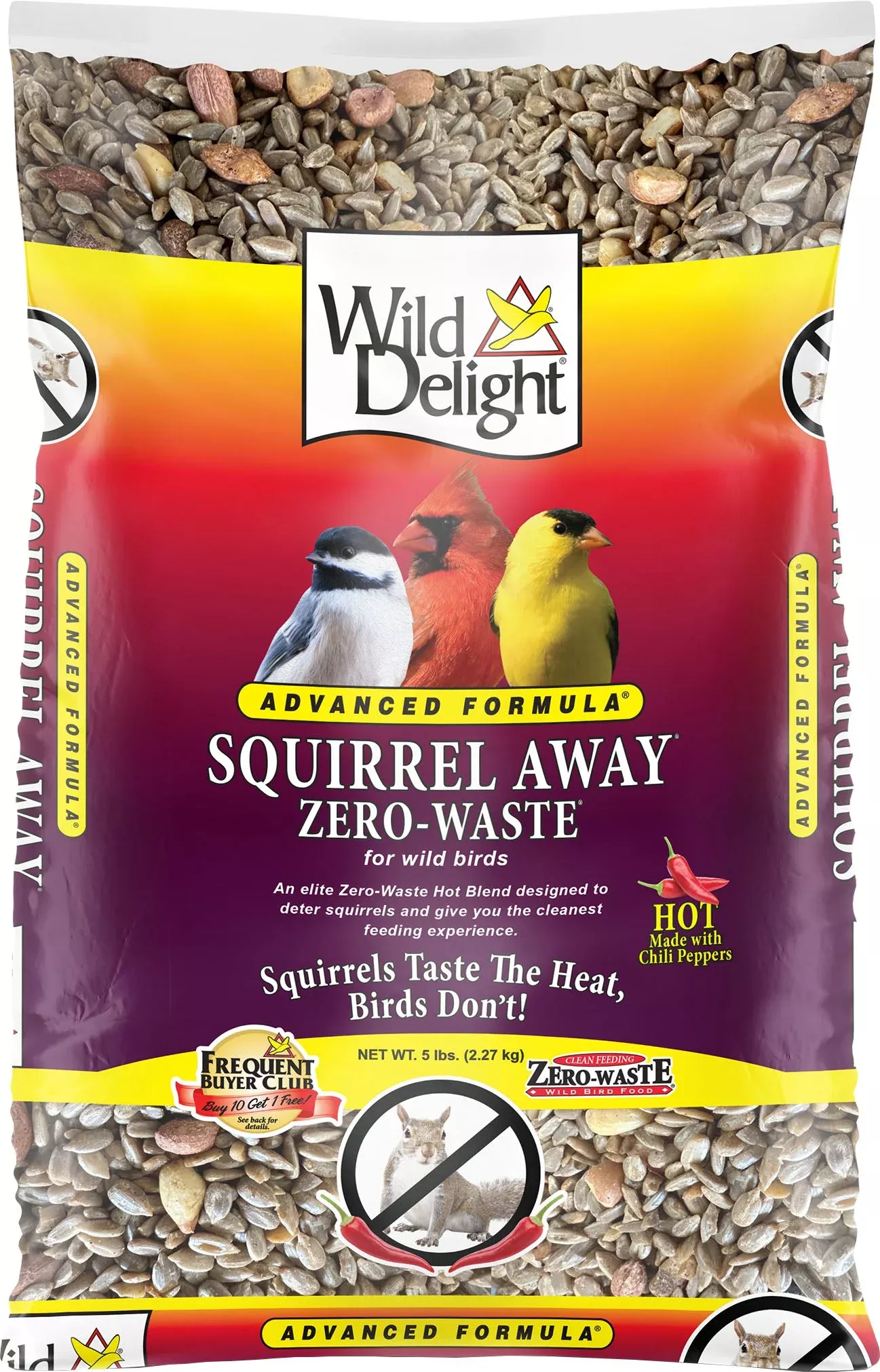 Wild Delight Squirrel Away Zero-Waste Hot Pepper Bird Food 5 lb