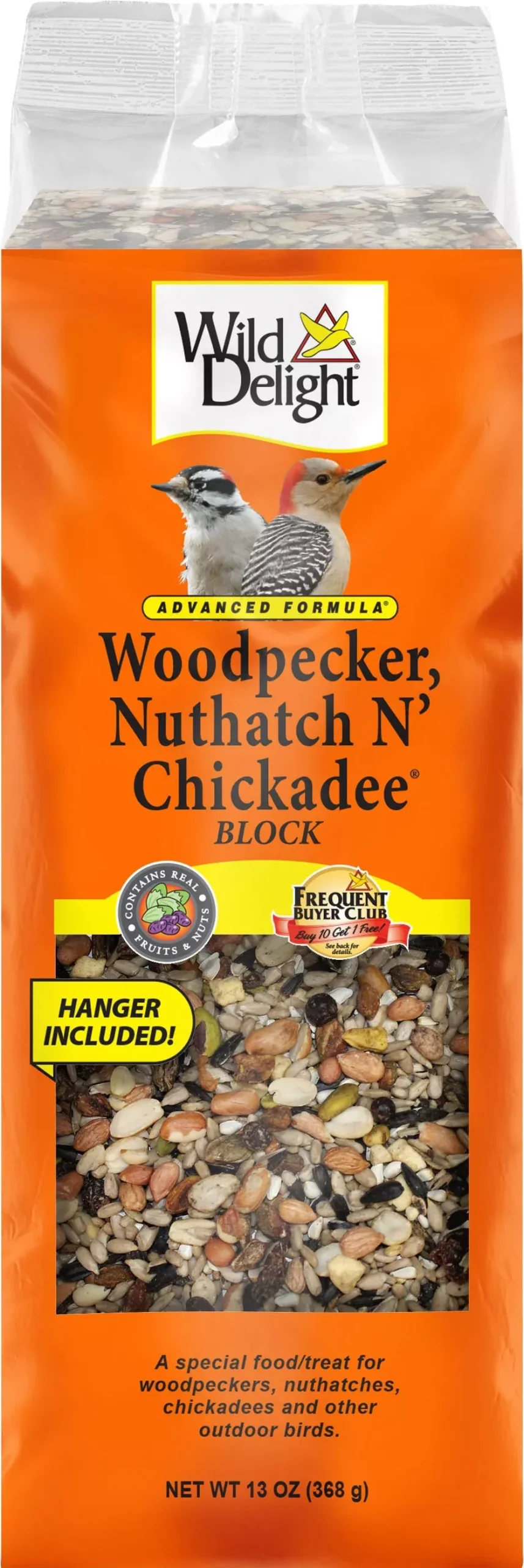Wild Delight Woodpecker, Nuthatch N' Chickadee Seed Block, 13 oz