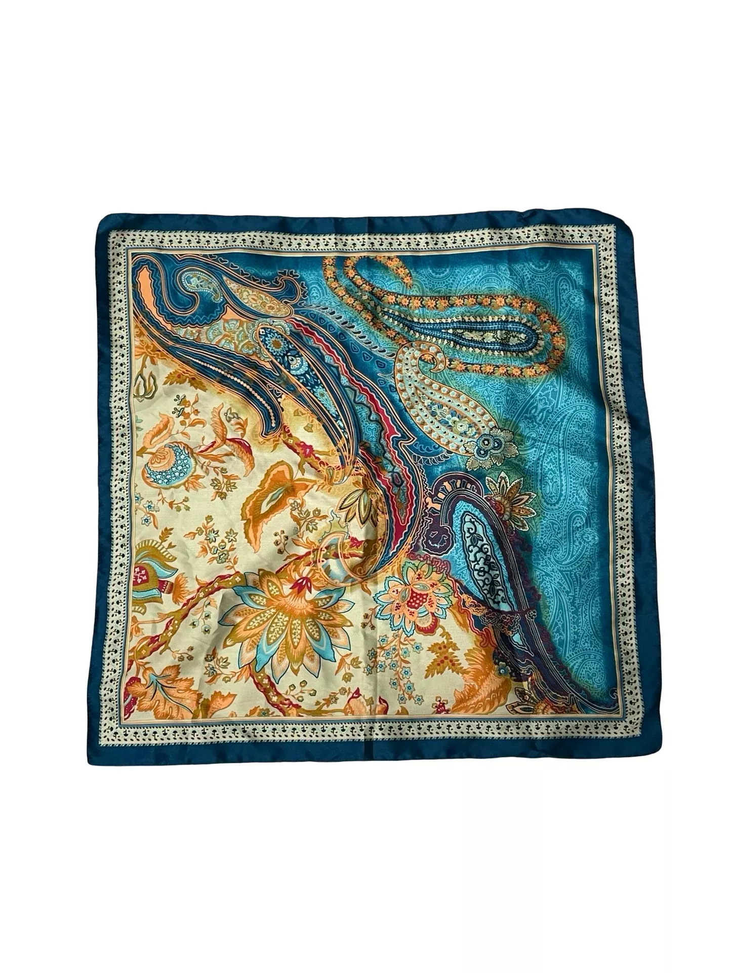 Wild Rag - Blue/Print - Approx 20" x 20" - USED