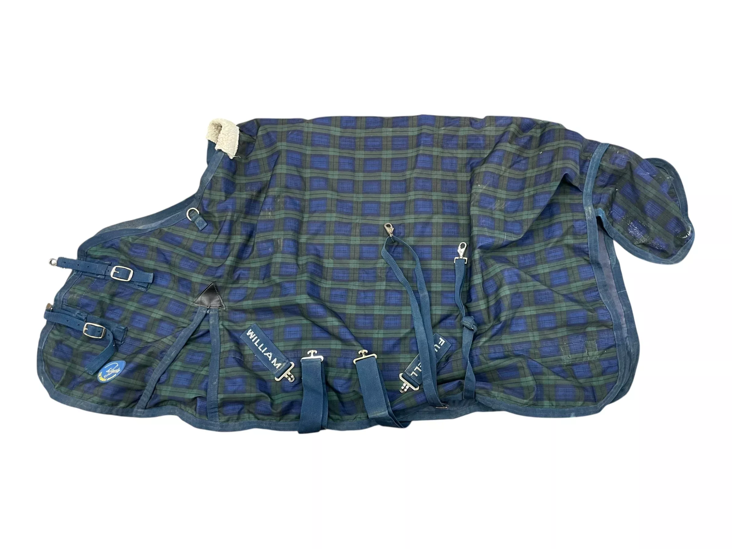 William Funnell Royston T/O Sheet - Blue/Green Plaid - 50" - USED