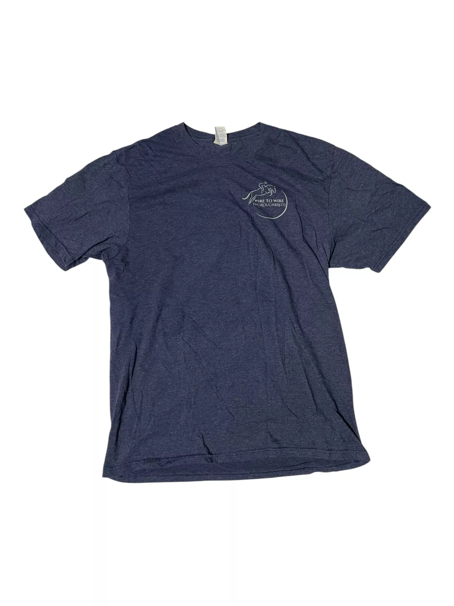 Wire To Wire TB's Tee - Gray-Navy - L - USED