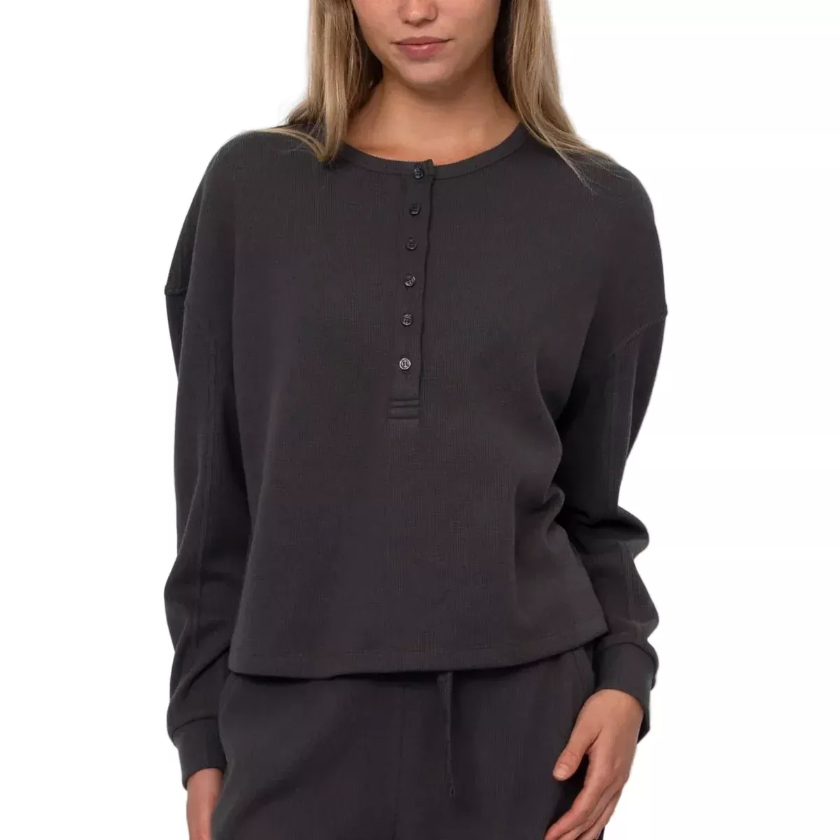 Women's Henry Waffle Henley Shirt
