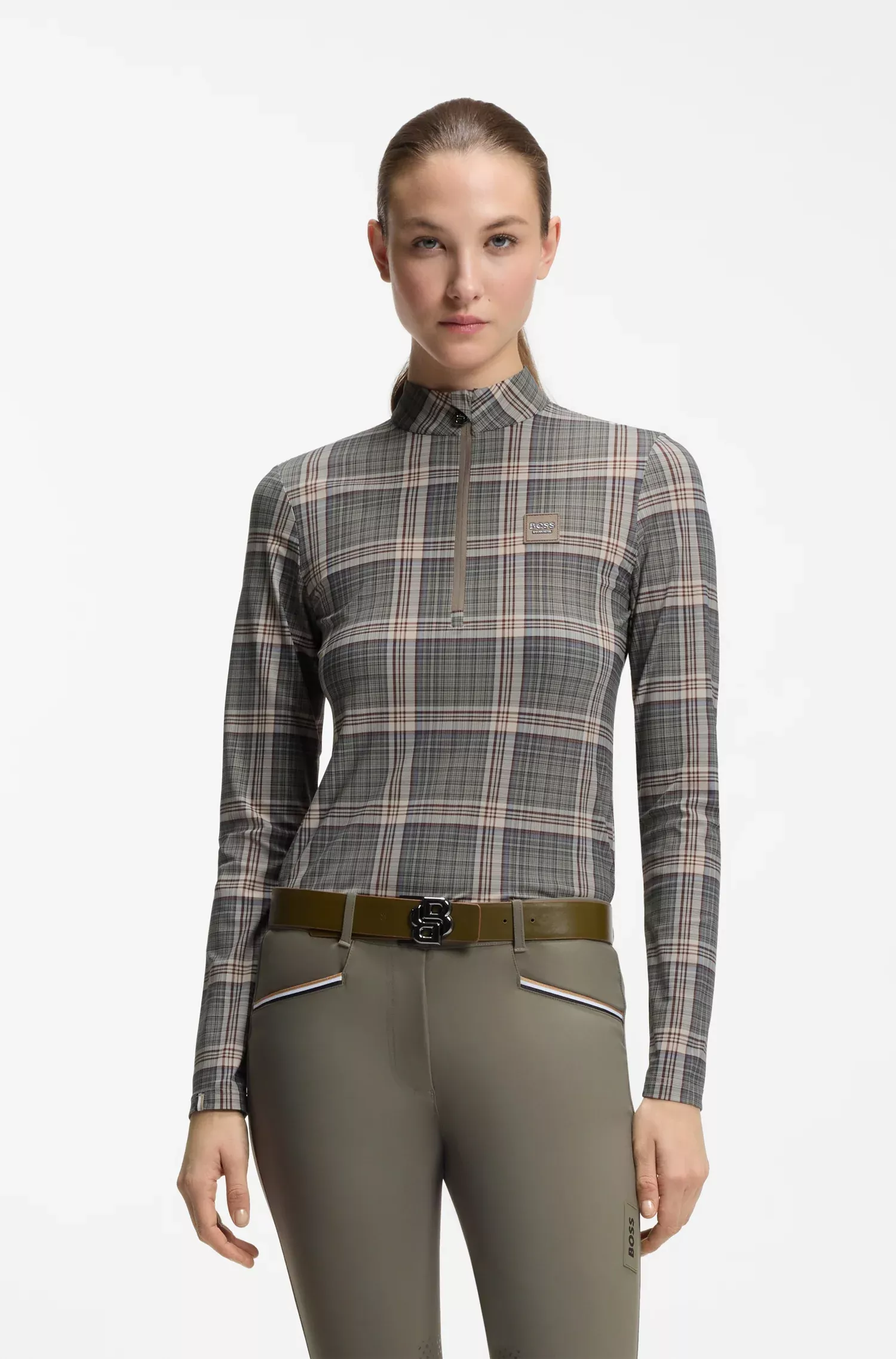 Women's Long Sleeve Training Shirt Minou Check