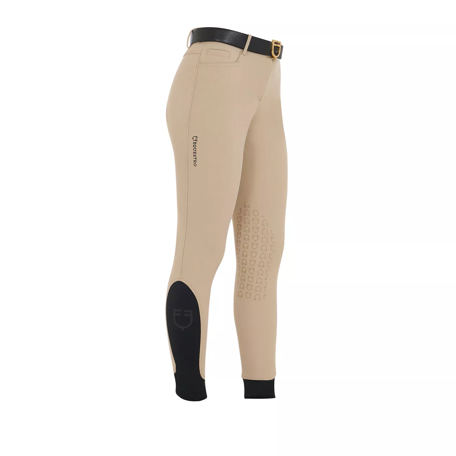 Women's Slim Fit Breeches with Knee Patch - Incense