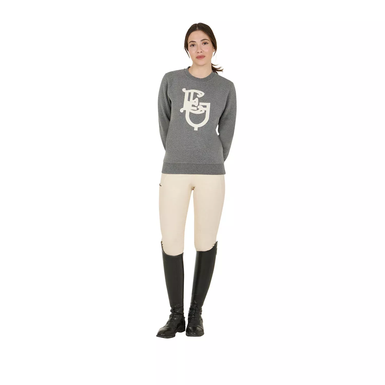 Womens Monogram Crewneck Sweatshirt