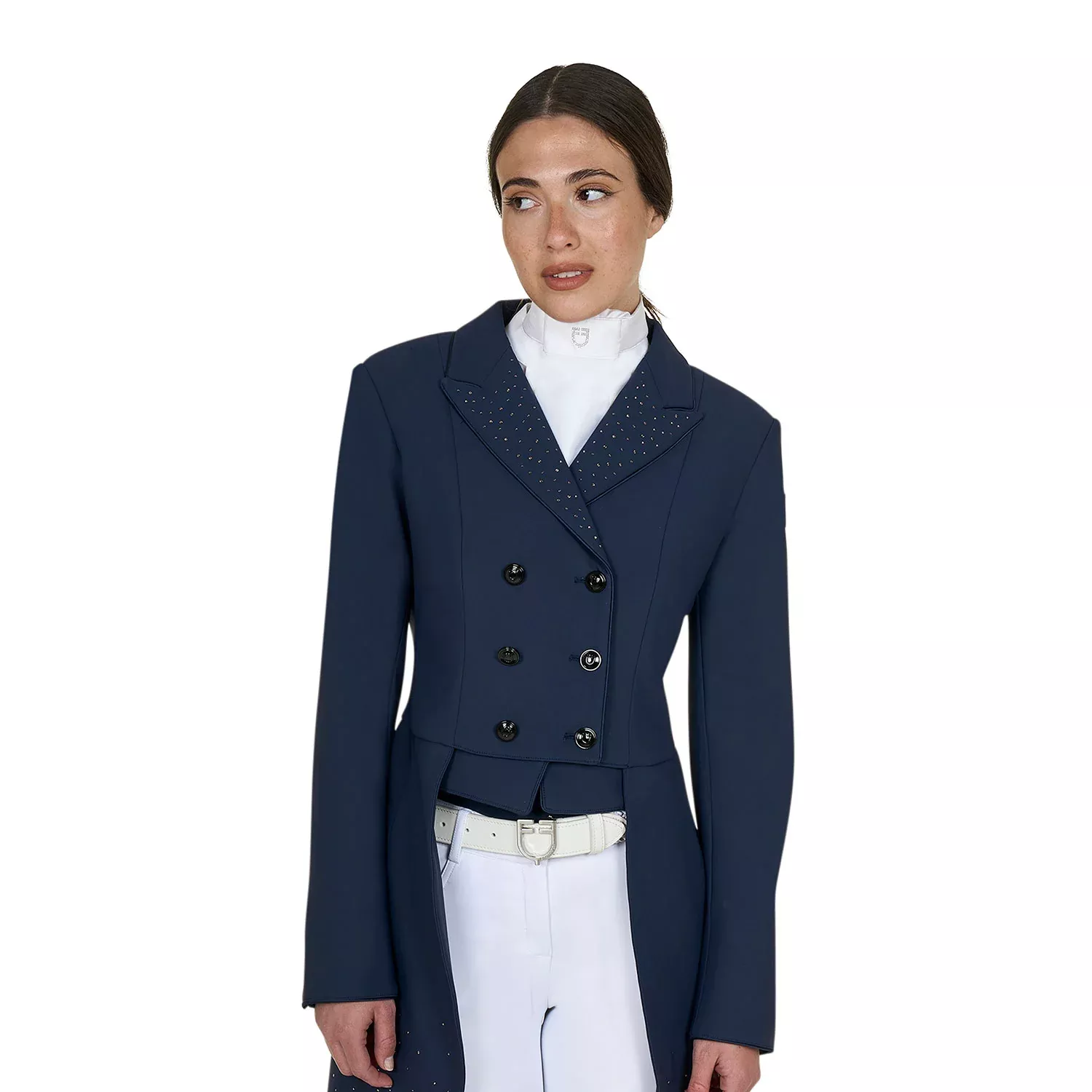 Womens Tailocoat in Technical Fabric with Rhinestones