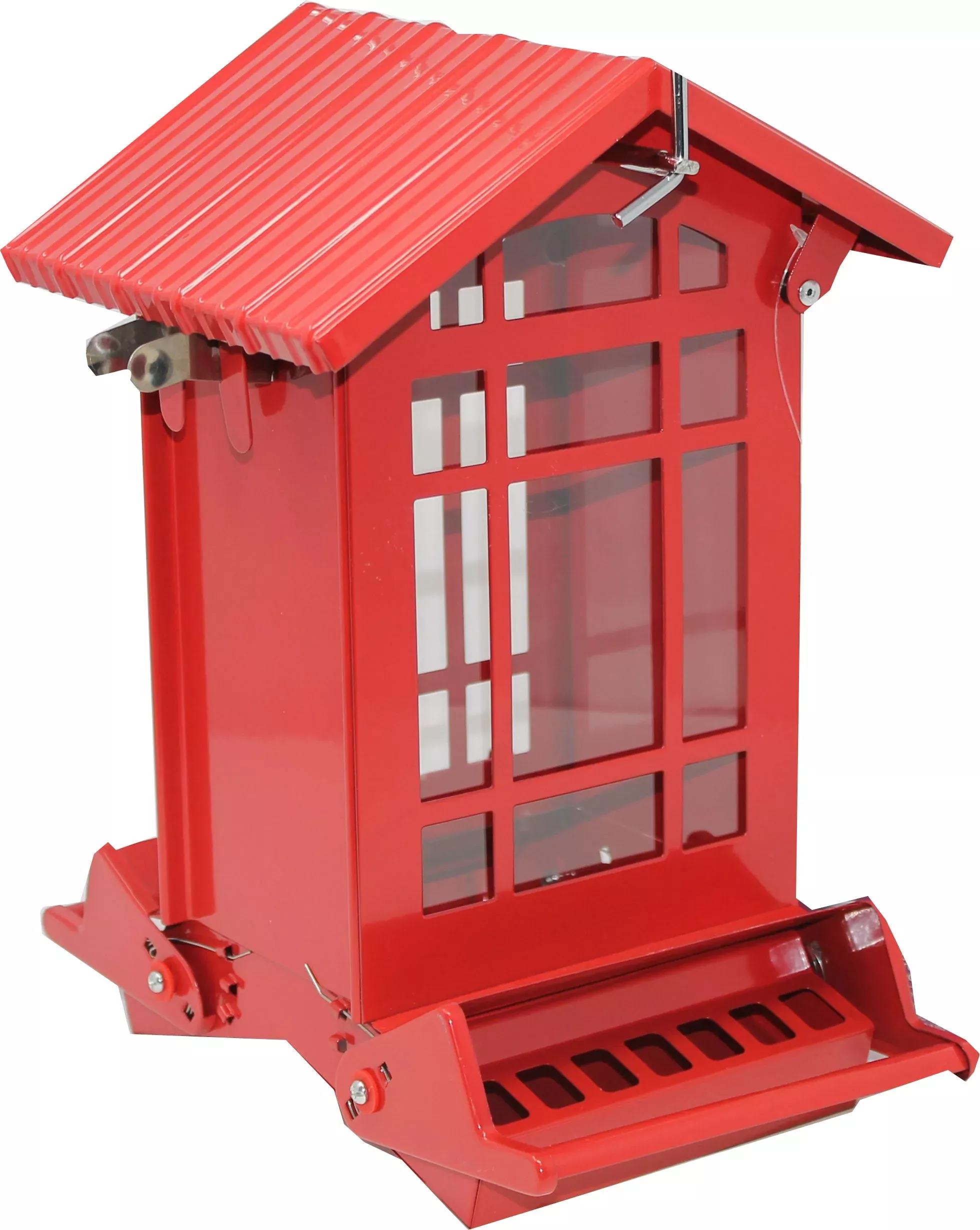 Woodlink Chateau Squirrel-Resistant Bird Feeder, 7 lb, Red