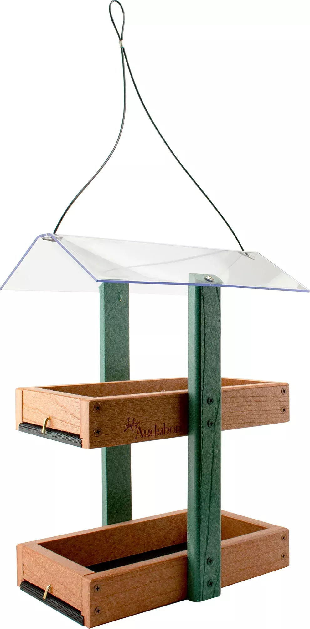 Woodlink Going Green Double Platform Bird Feeder, Natural/Green