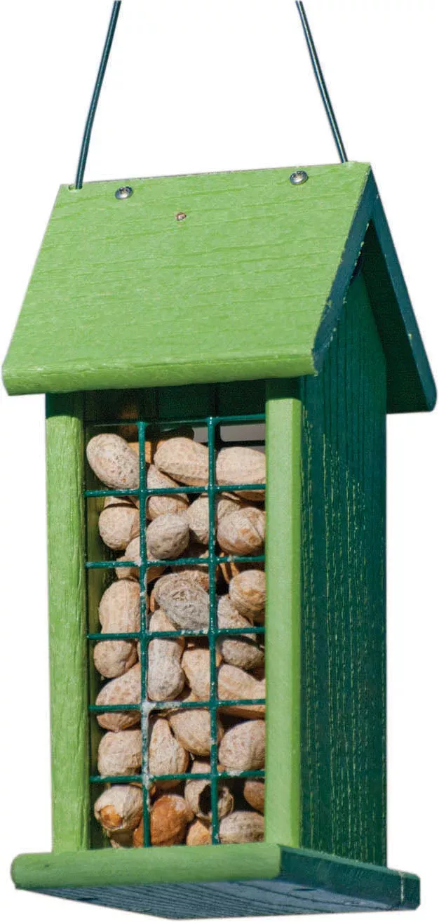 Woodlink Going Green Full Shell Peanut Feeder, 1.75 gal Capacity, Green