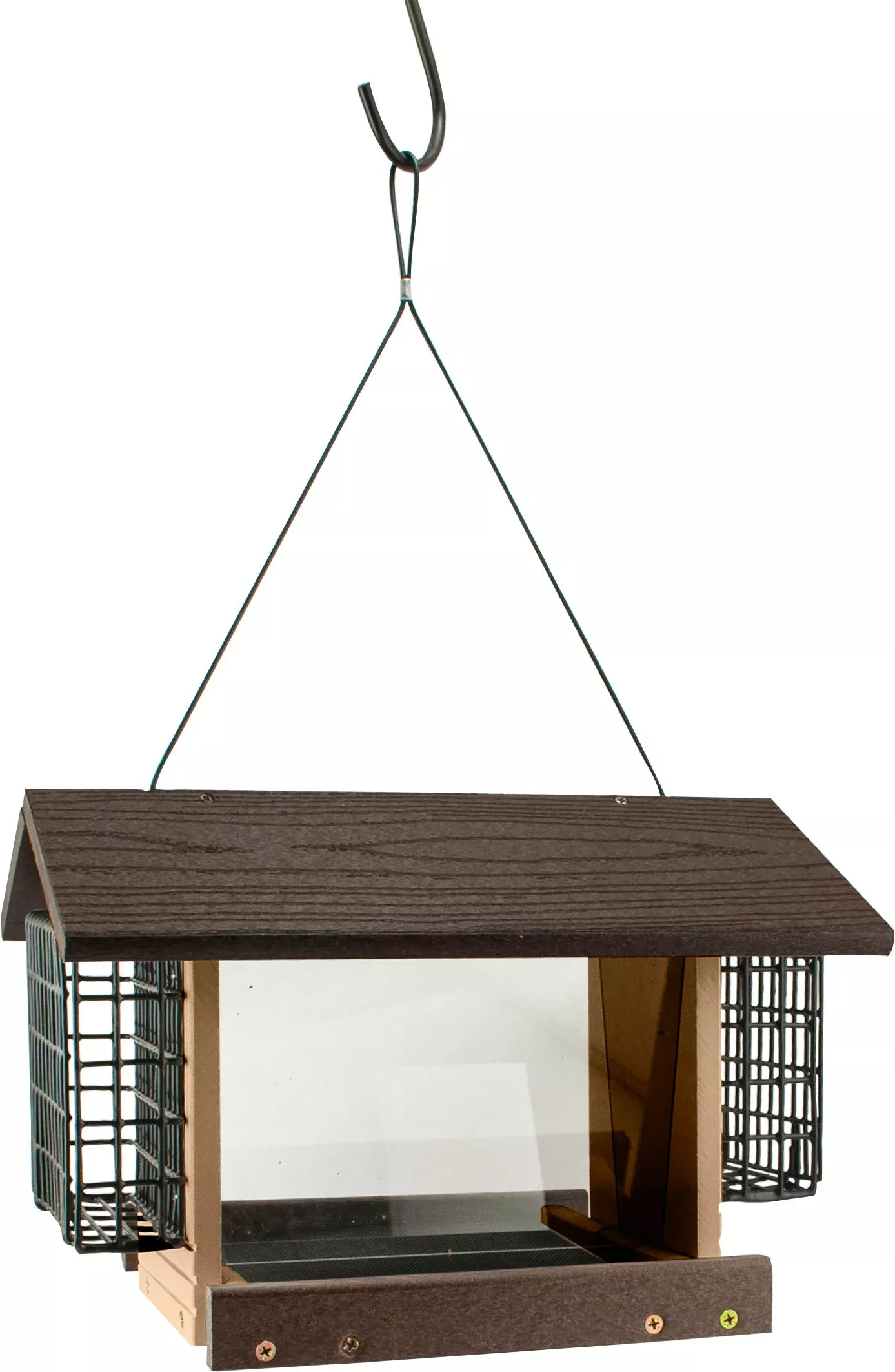 Woodlink Going Green Ranch Bird Feeder with Suet, Tan/Brown, 3.5 lb Capacity