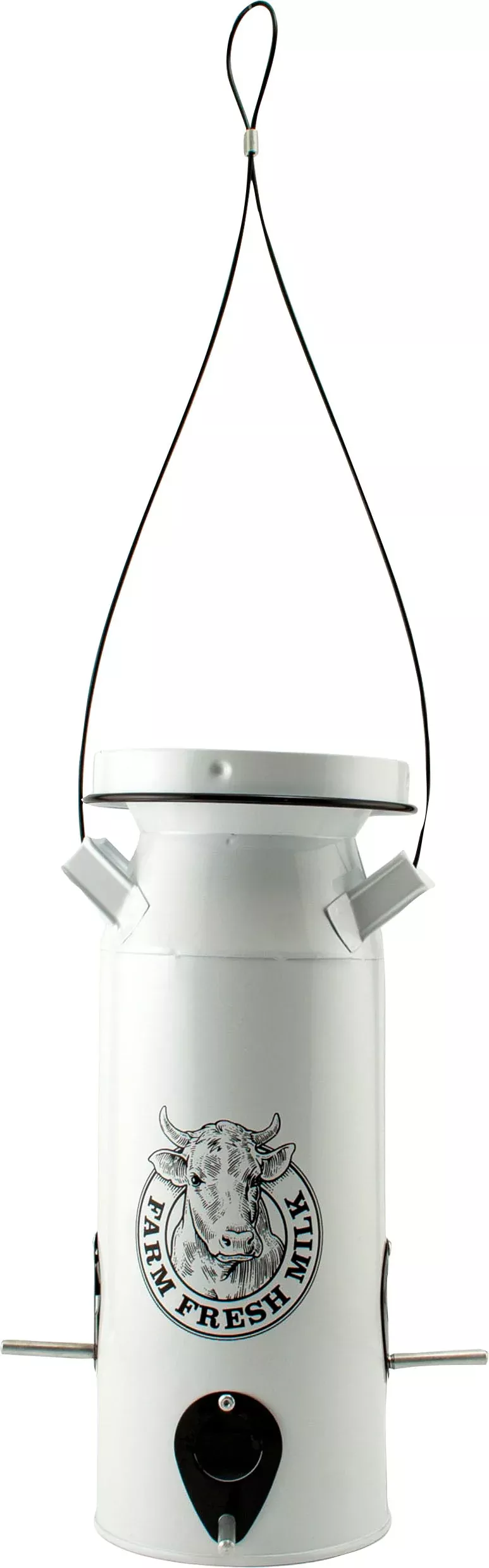 Woodlink Milkhouse Vintage Can Seed Feeder, White 4 lb Capacity