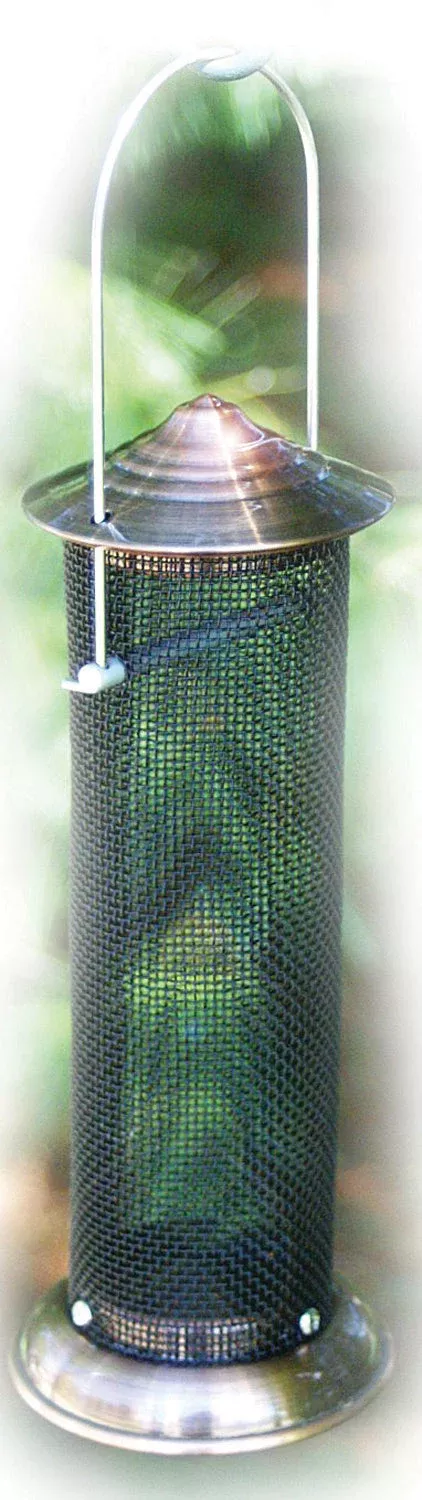 Woodlink Mini Thistle Seed Wild Bird Feeder, 0.5 lb Capacity, Copper