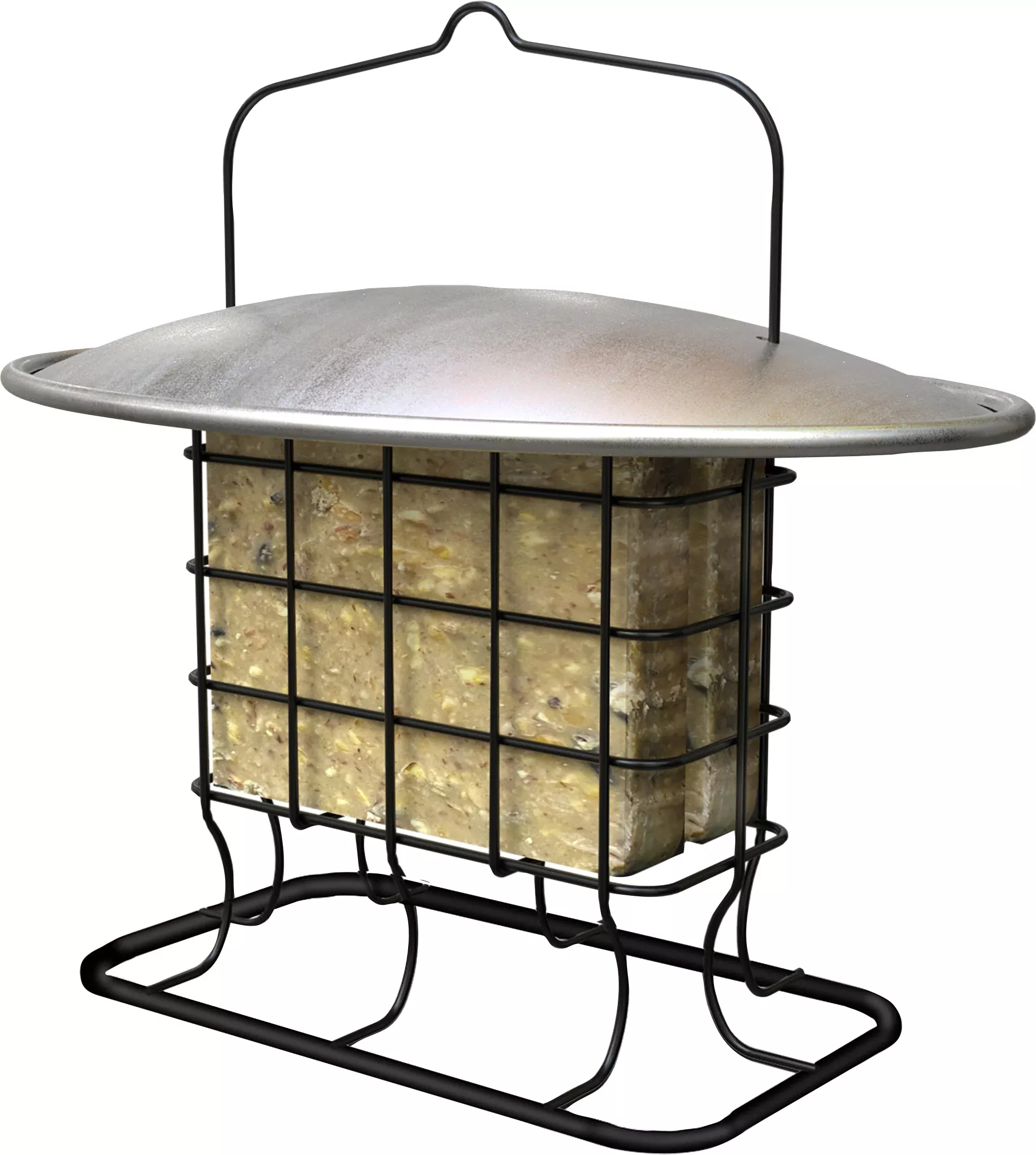 Woodlink New Age Heavy-Duty Double Suet Cage Feeder, 2-Cake Capacity, Black