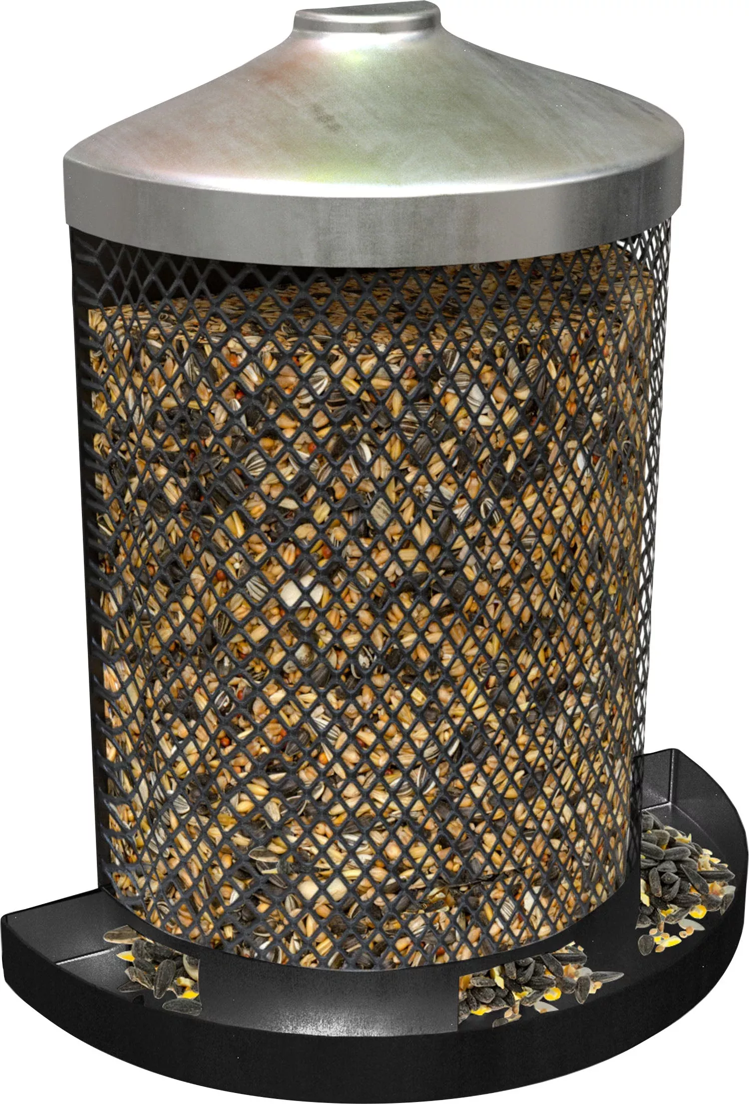 Woodlink New Age Wall & Post Seed Feeder, 3 lb Capacity, Black