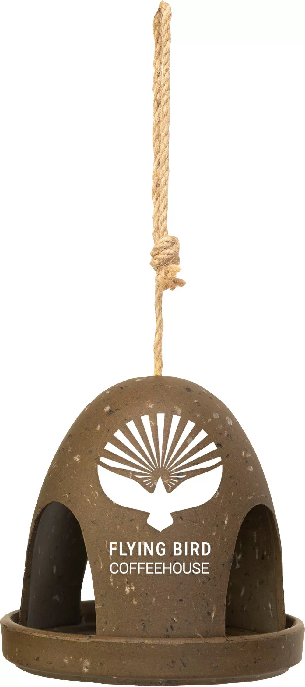 Woodlink Recycled Coffee Bean Fly-Thru Bird Feeder, Brown