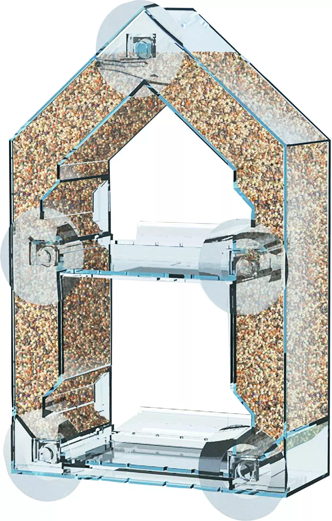 Woodlink Sneak-A-Peak Window Seed Feeder, 1 lb Capacity Clear