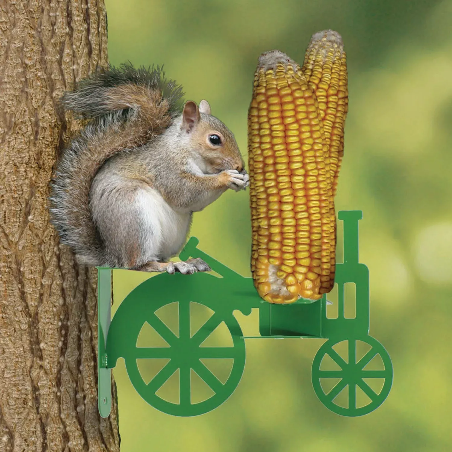 Woodlink Tractor Squirrel Distractor Cob Corn Feeder Green